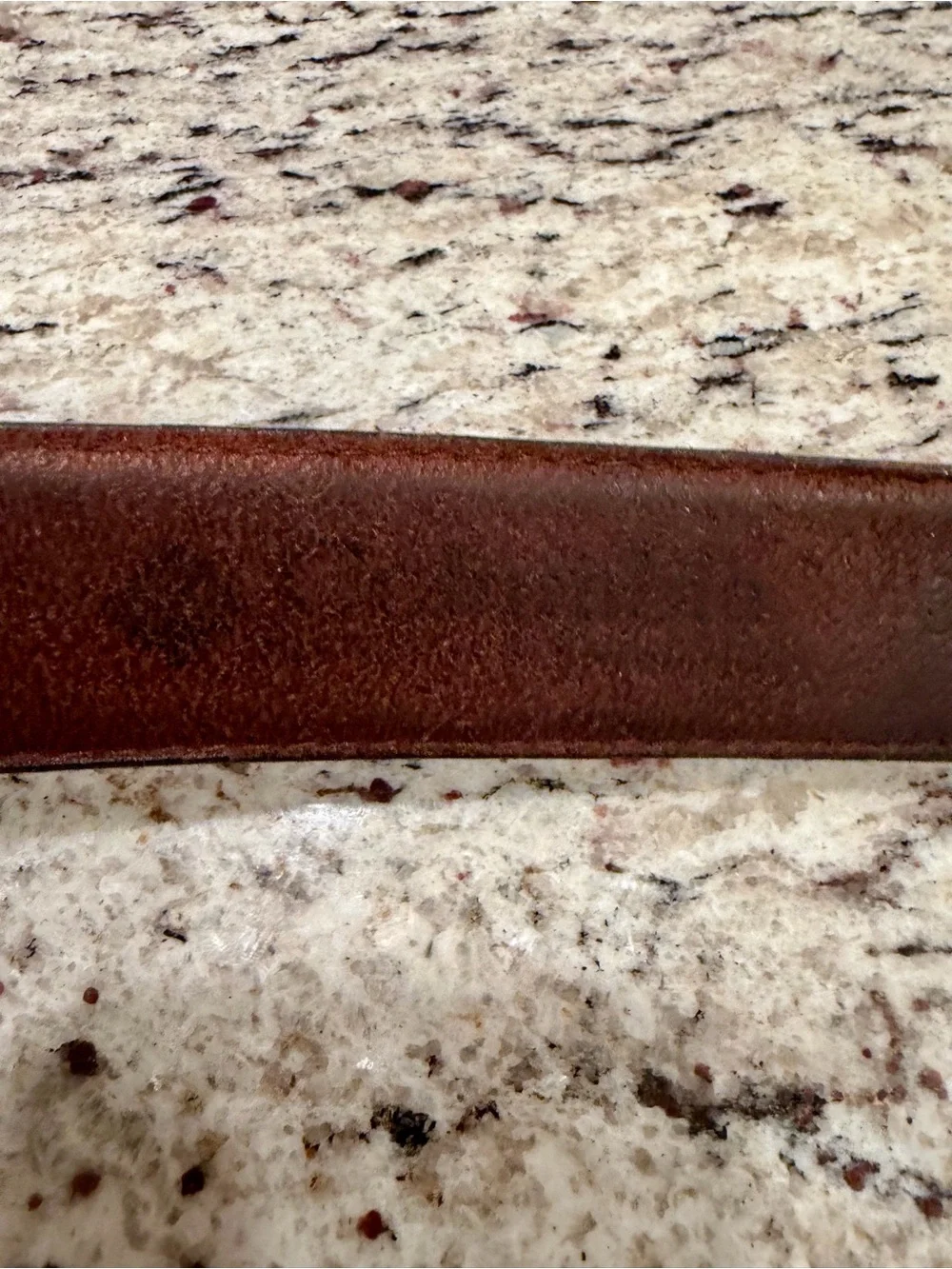 Vintage Columbia Belt Mens 42 Brown Genuine Leather Solid Brass Buckle 1.5”